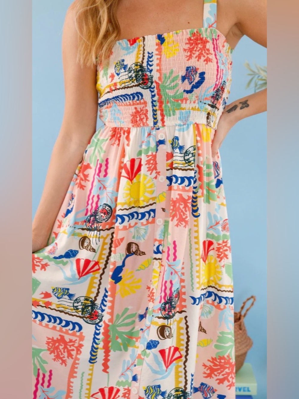 NWT UMGEE HAPPIEST IVE BEEN MIDI DRESS SMALL - Picture 2 of 2